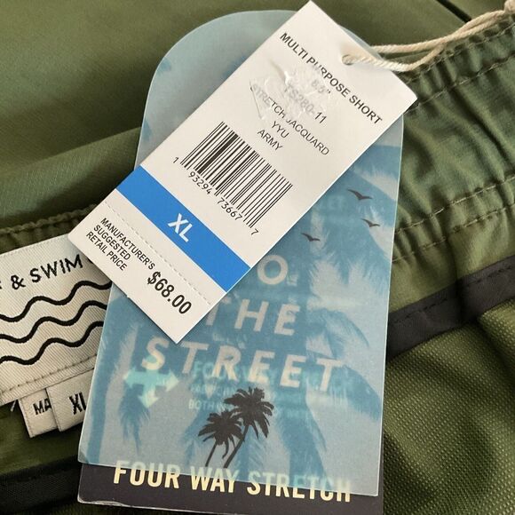 Surf & Swim Co Men’s Board Shorts Multipurpose Shorts XL 6,5”‎ Army Olive Green - Picture 8 of 11